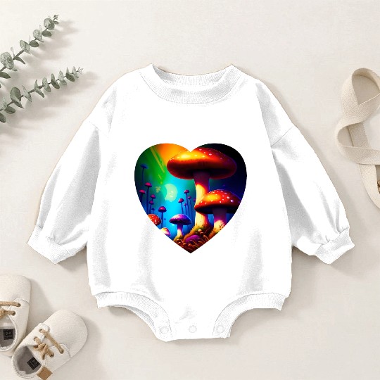 Love mushrooms Baby Romper Sweatshirts