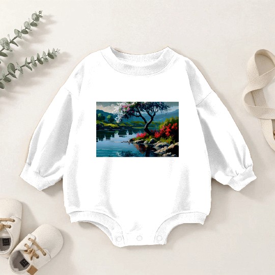 nature painting Baby Romper Sweatshirts