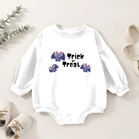 Trick or treat bats halloween Baby Romper Sweatshirts