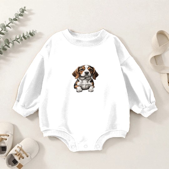 little Dog pocket design Baby Romper Sweatshirts