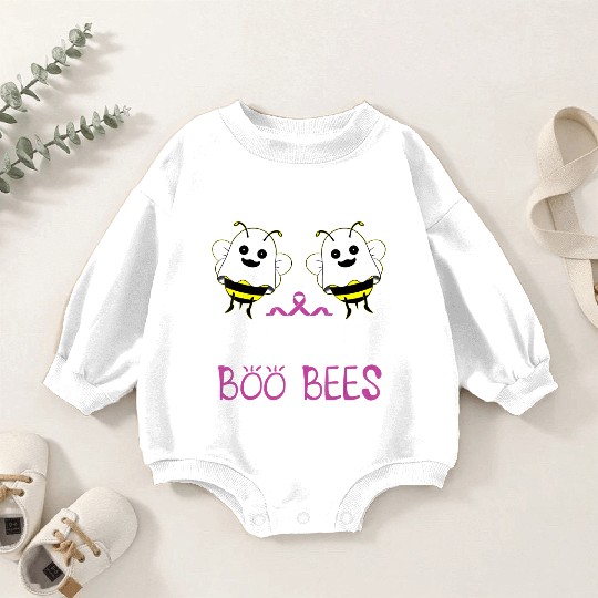 Save The Boo Bees Breast Cancer Awareness Baby Romper Sweatshirts