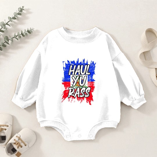 Haul Yu Rass Afro Pride Kriol Haiti Flag Baby Romper Sweatshirts
