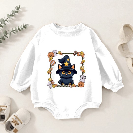 HALLOWEEN KITTY Baby Romper Sweatshirts