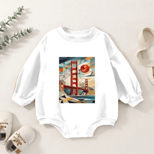 Golden Gate Bridge California Baby Romper Sweatshirts, Golden Gate