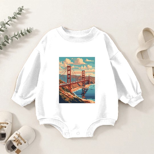 Golden Gate Bridge California Baby Romper Sweatshirts Baby Romper Sweatshirts, Golden