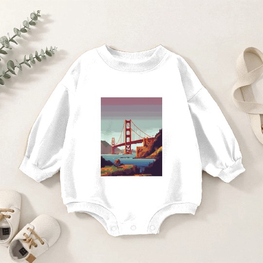 Golden Gate Bridge California Baby Romper Sweatshirts, Golden Gate