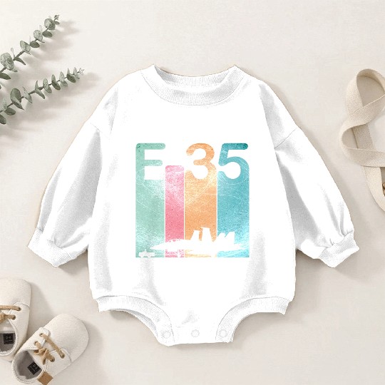 F35 Vintage Air Force Fighter Jets Baby Romper Sweatshirts