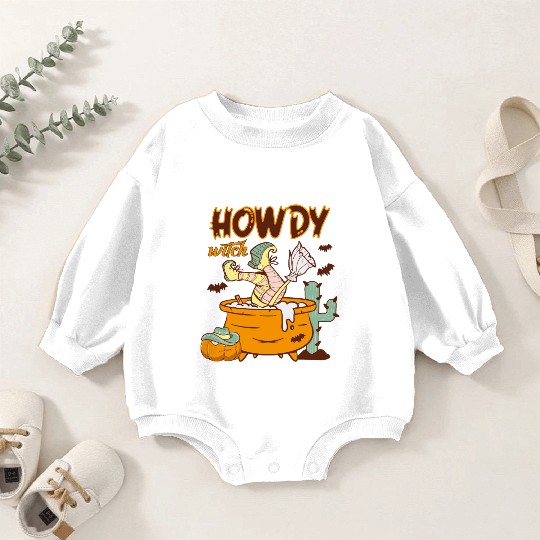 Howdy Witch Baby Romper Sweatshirts