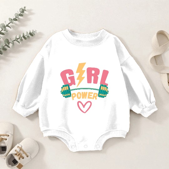 Girl power, gym design. Baby Romper Sweatshirts