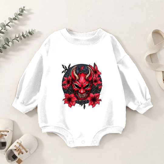 Hannya Red Lily Baby Romper Sweatshirts