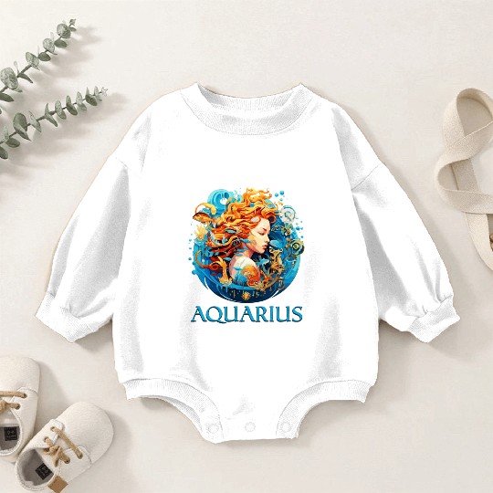 Embrace Your Aquarius Identity: Aquarius Pride Baby Romper Sweatshirts