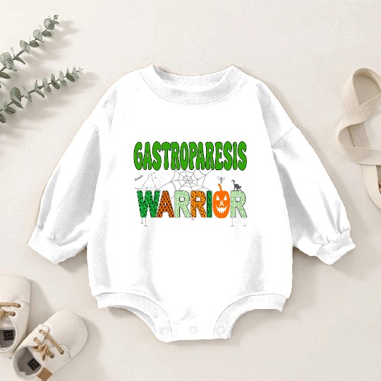 Halloween Gastroparesis Warrior green awareness Baby Romper Sweatshirts
