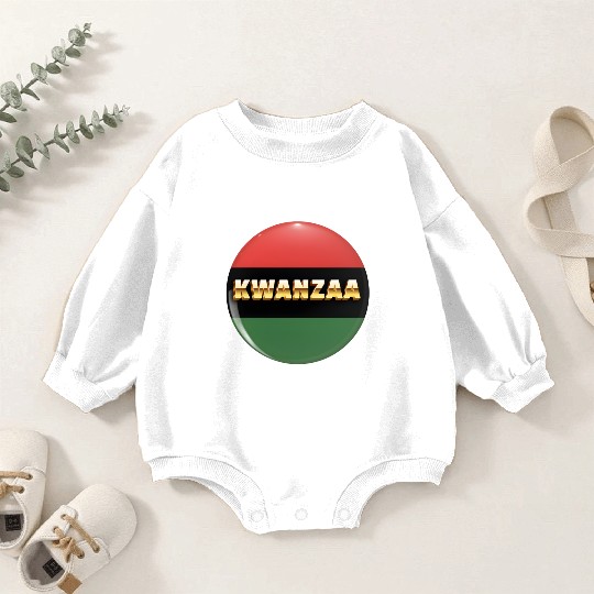 Embracing Kwanzaa: Red, Green, and Black Pride. Baby Romper Sweatshirts