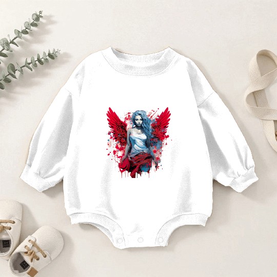 Woman with Angel Wings Angel Esoteric Wings Baby Romper Sweatshirts