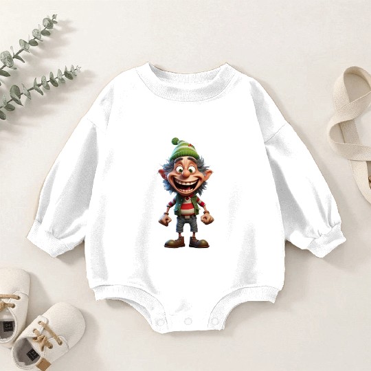 Joyful Christmas Cartoon Festive Frolics Baby Romper Sweatshirts