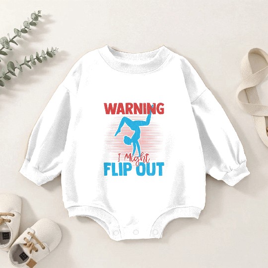 Warning I Might Flip Out Cheerleading Cheerleader Baby Romper Sweatshirts