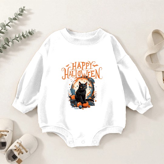 Midnight Whiskers! Baby Romper Sweatshirts