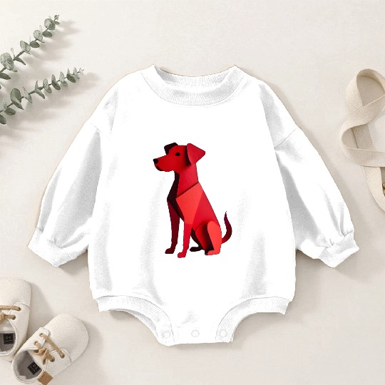 Red Dog Baby Romper Sweatshirts