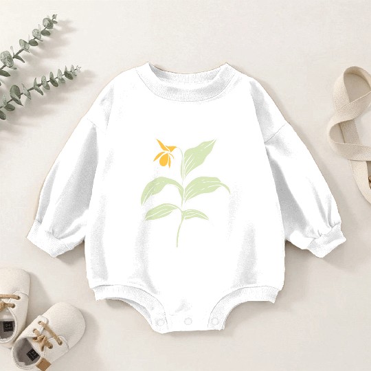 Yellow Orchid Plants Lover Gift Baby Romper Sweatshirts