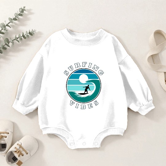 Surfing Vibes – retro 2 - Surfer Baby Romper Sweatshirts