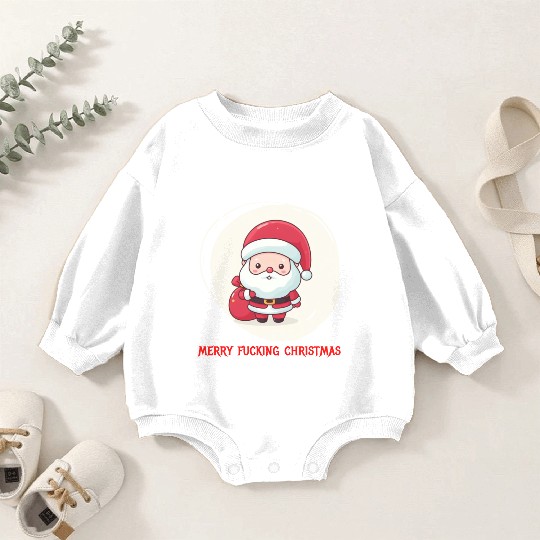 Cute Bad Santa Baby Romper Sweatshirts