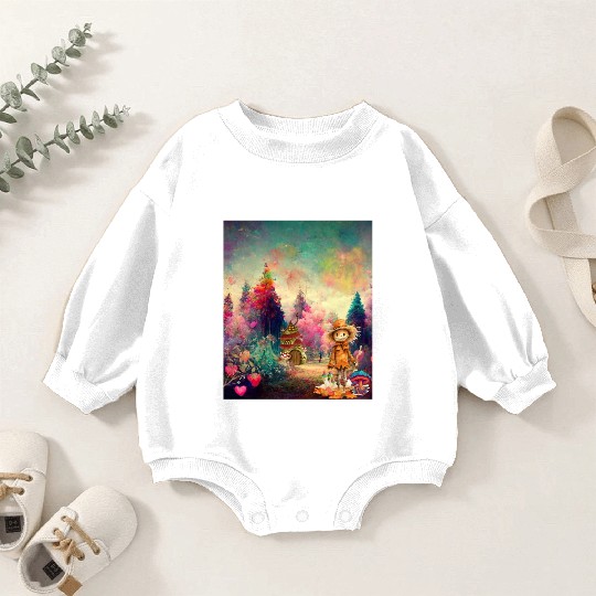 "Enchanted Dreams - Psychedelic Autumn Forest" Baby Romper Sweatshirts