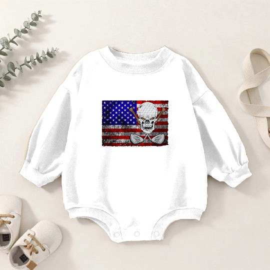 Merica Golf Baby Romper Sweatshirts