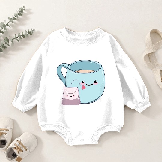 Tea Time With Friends Baby Romper Sweatshirts