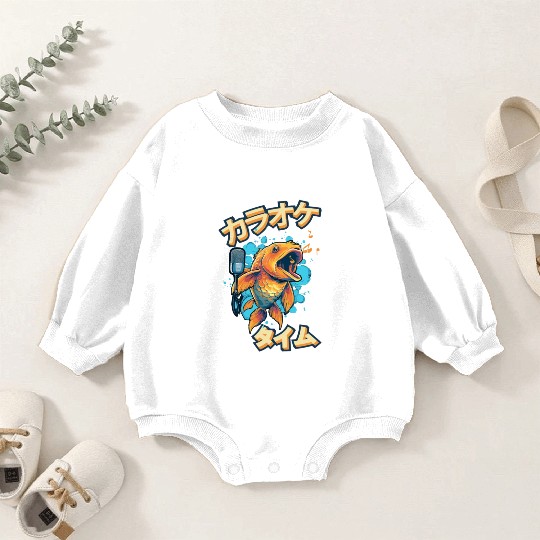 Koi Fish Koi Carp Japanese Koi Garden-Pond funny Baby Romper Sweatshirts