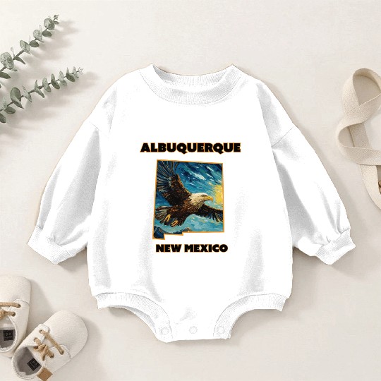 New Mexico - Eagle Baby Romper Sweatshirts