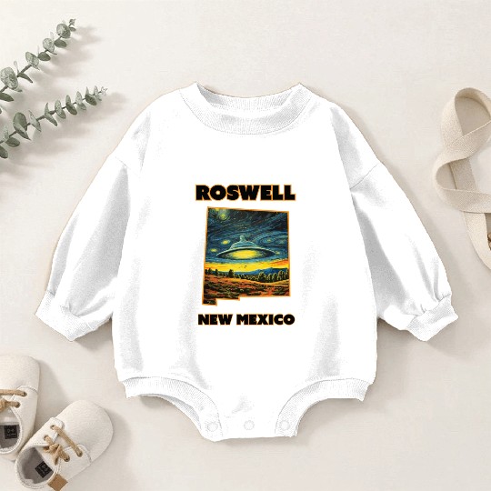 New Mexico Roswell - Alien Saucer Baby Romper Sweatshirts
