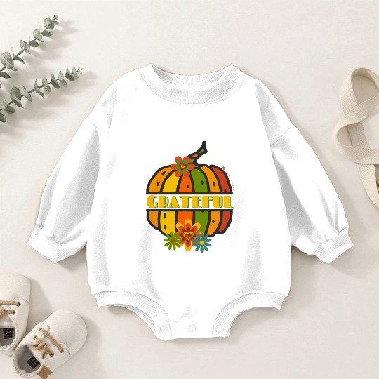 Grateful Pumpkin Baby Romper Sweatshirts