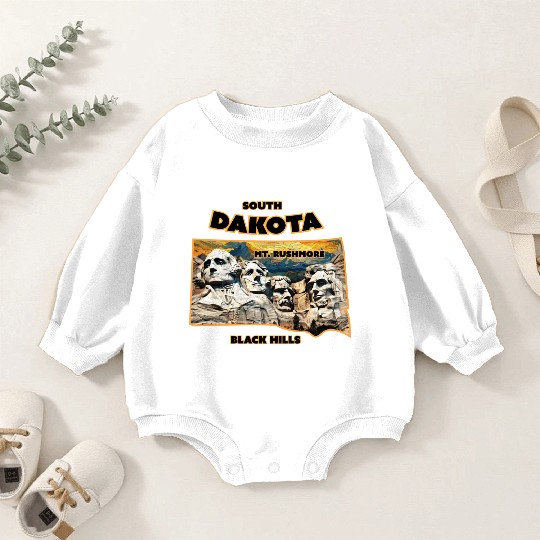 South Dakota - Mount Rushmore Baby Romper Sweatshirts