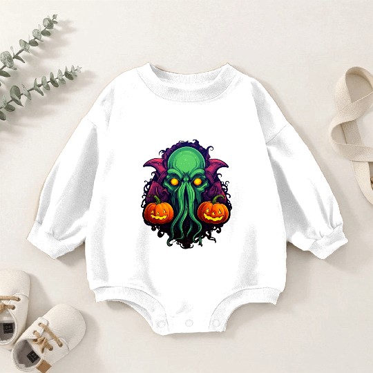 Halloween with Cthulhu Baby Romper Sweatshirts