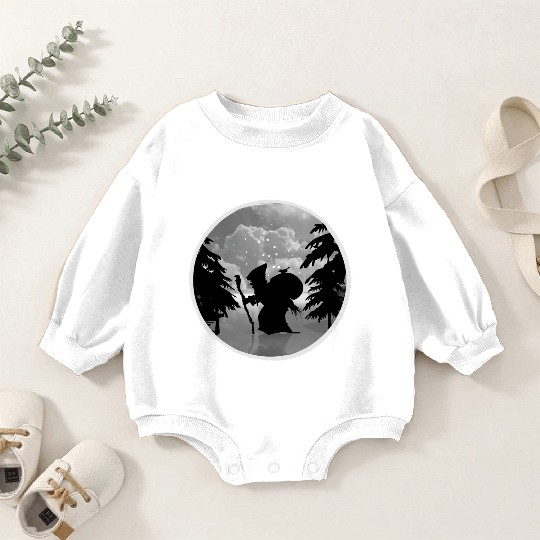 Knecht Ruprecht in paper cut style Christmas Baby Romper Sweatshirts