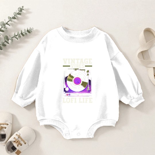 Lofi Music Lover Low Fidelity Japanese Aesthetic Baby Romper Sweatshirts