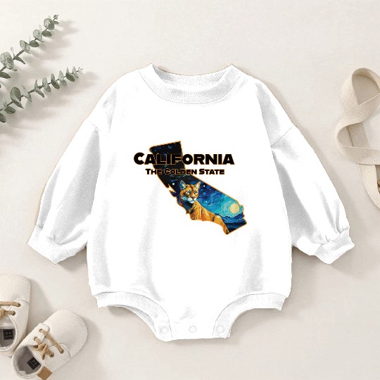 California Wildlife - mountain lion Baby Romper Sweatshirts