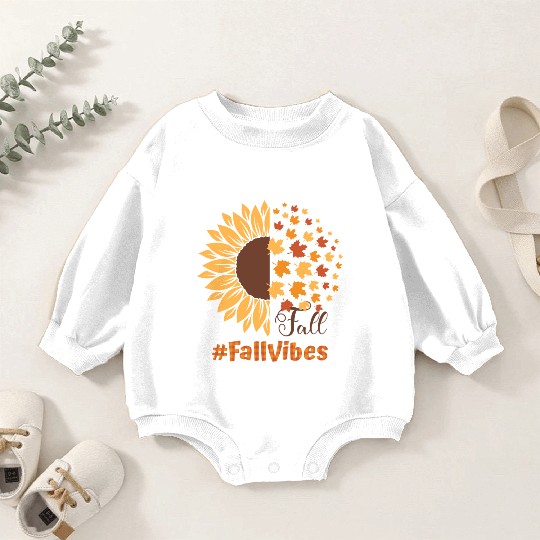 Fall Vibes Baby Romper Sweatshirts