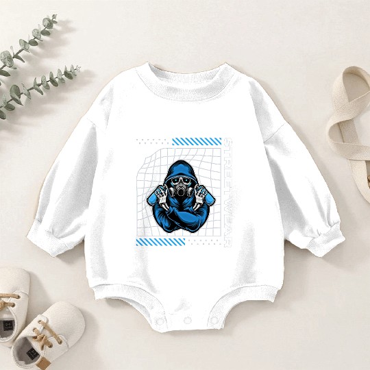 Skeleton Graffiti Artist Streetwear Baby Romper Sweatshirts