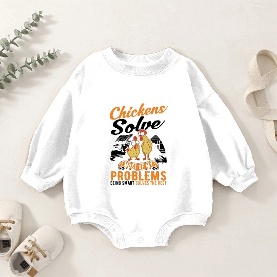 Chickens Chicken Farm Farmer Baby Romper Sweatshirts