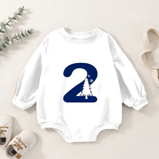 Second Christmas Number 2 - Nr. Two Baby Romper Sweatshirts