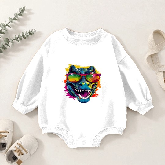 Street Art Crocodile Urban Rap Street Baby Romper Sweatshirts