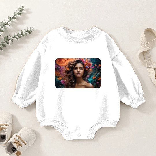 Enchanted Eco-Trip: Nature's Psychedelic Embrace Baby Romper Sweatshirts