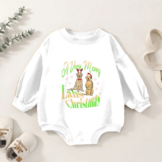 A Very Merry Labs Christmas Gifts For Labrador Baby Romper Sweatshirts
