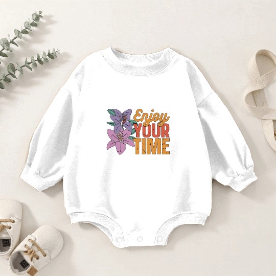 Orchids Enjoy Your Time Orchid Flower Gardening Baby Romper Sweatshirts