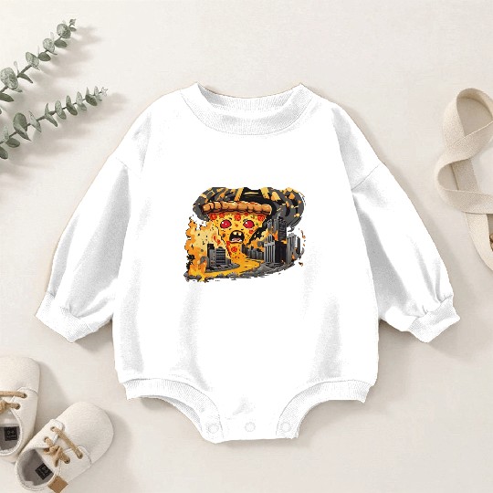 Angry Pizza Baby Romper Sweatshirts