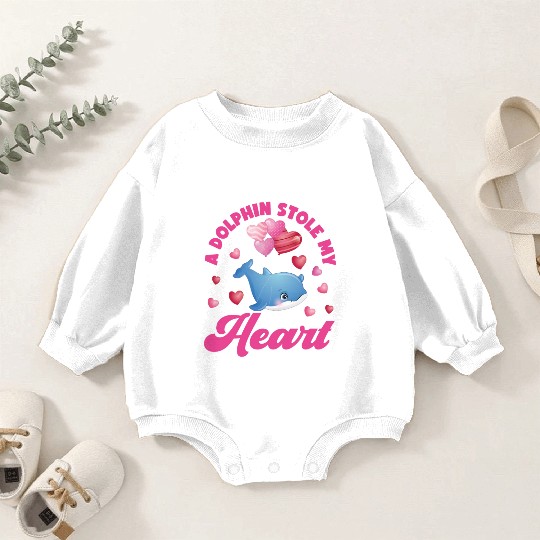 Dolphin Valentines Day A Dolphin Baby Romper Sweatshirts