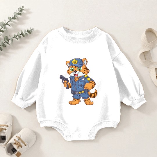 Tiger policeman Baby Romper Sweatshirts