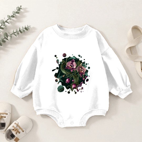 Orchid Inspired Flower Plant Lover Funny Gardening Baby Romper Sweatshirts