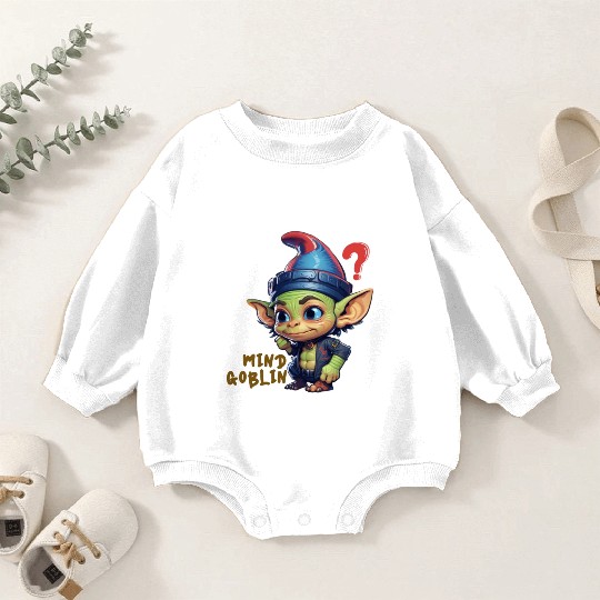 Funny Green Goblin Monster - Mind Goblin Deez Nuts Baby Romper Sweatshirts
